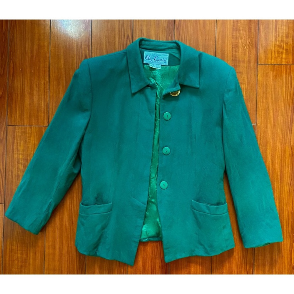 Beautiful Emerald Green Oleg Cassini Blazer